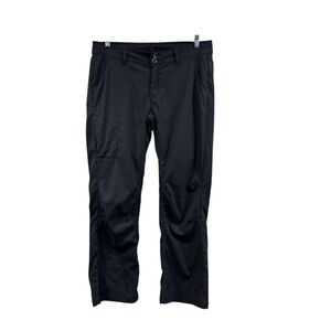 prAna Halle Pant Gray Stretch Zion Nylon Roll Up Hiking Trouser Size 12